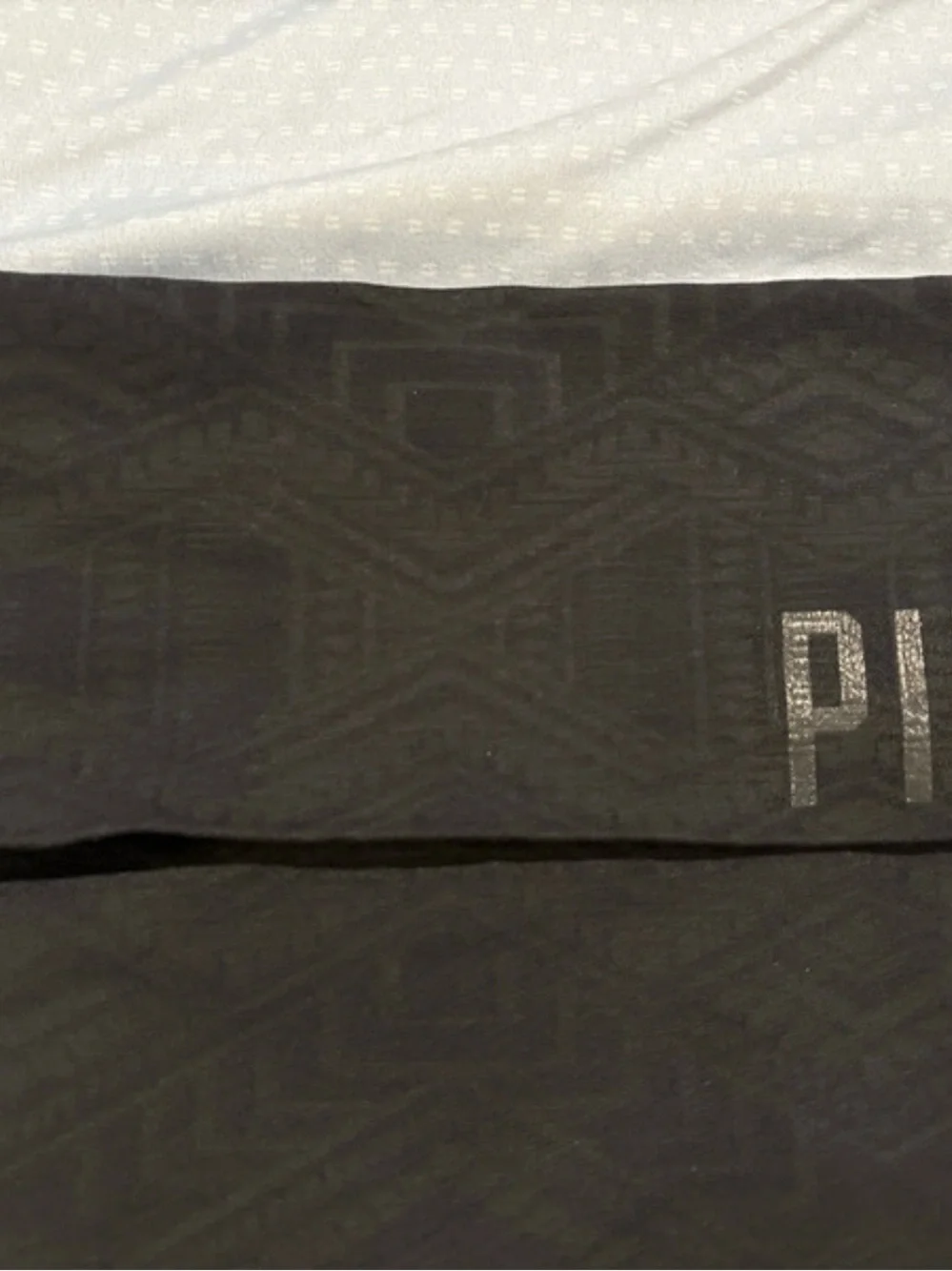 PINK Victoria's Secret Black Fold-Over Waistband Bike Shorts with Logo